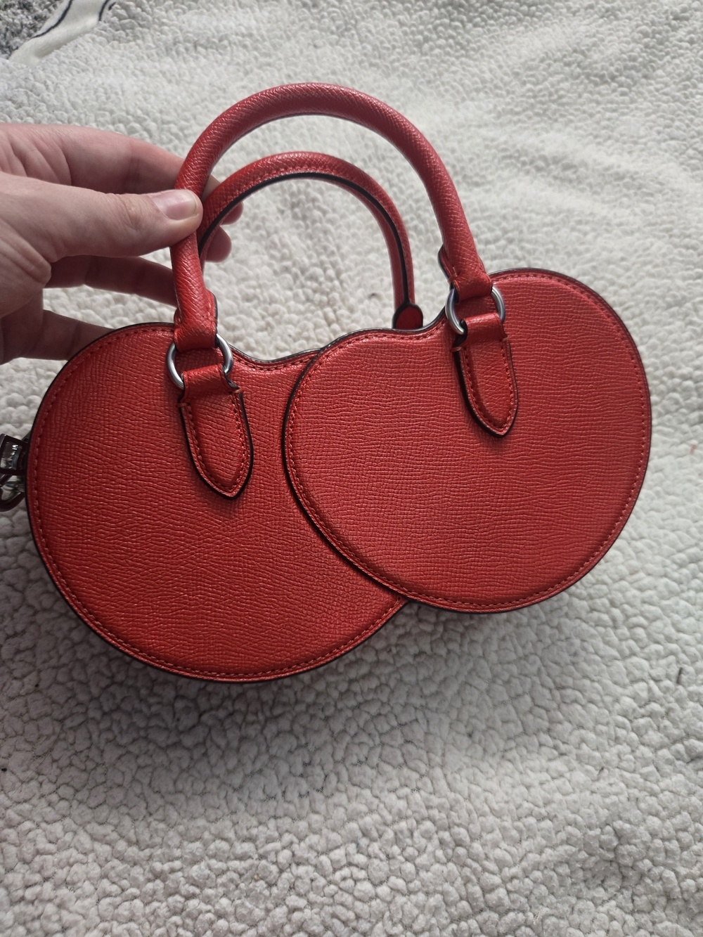 Coach Red Cherry Crossbody Bag with Green Leaf Accent - Picture 7 of 12